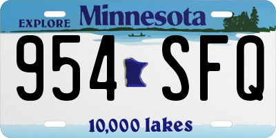 MN license plate 954SFQ