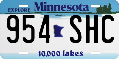 MN license plate 954SHC
