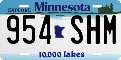 MN license plate 954SHM