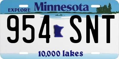 MN license plate 954SNT