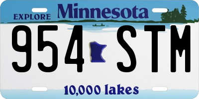 MN license plate 954STM