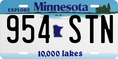 MN license plate 954STN