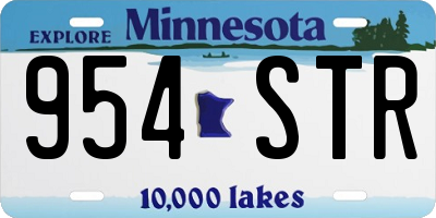 MN license plate 954STR