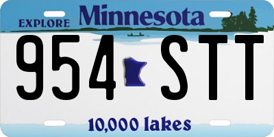 MN license plate 954STT