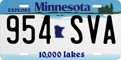 MN license plate 954SVA