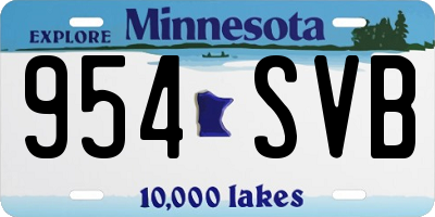MN license plate 954SVB