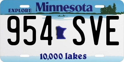 MN license plate 954SVE