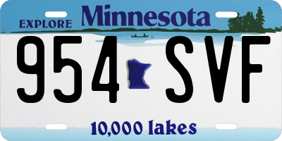 MN license plate 954SVF