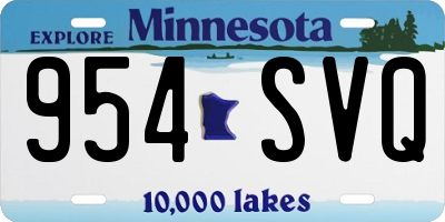 MN license plate 954SVQ