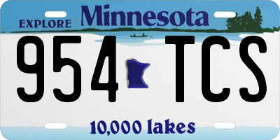 MN license plate 954TCS