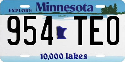 MN license plate 954TEO