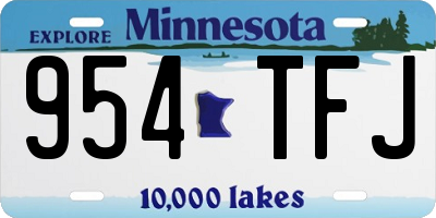 MN license plate 954TFJ