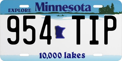 MN license plate 954TIP