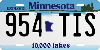 MN license plate 954TIS