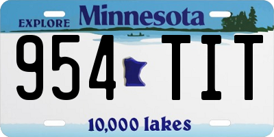 MN license plate 954TIT