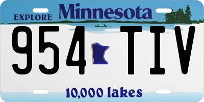 MN license plate 954TIV