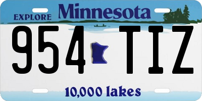 MN license plate 954TIZ