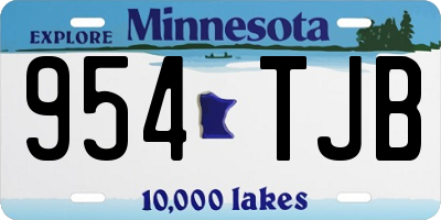 MN license plate 954TJB