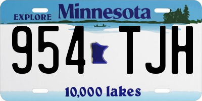 MN license plate 954TJH