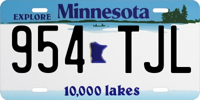 MN license plate 954TJL