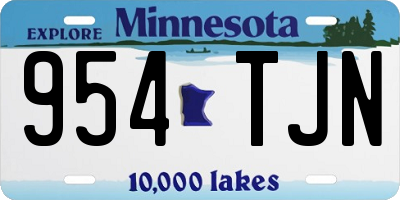 MN license plate 954TJN