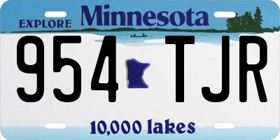 MN license plate 954TJR