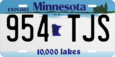 MN license plate 954TJS