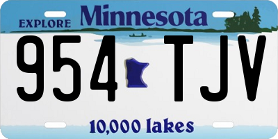 MN license plate 954TJV