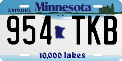 MN license plate 954TKB