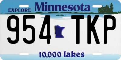 MN license plate 954TKP