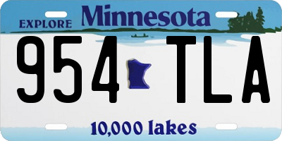 MN license plate 954TLA