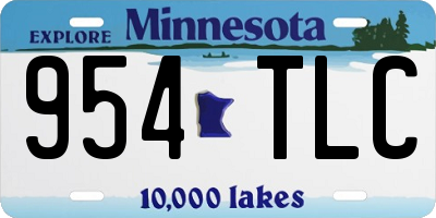 MN license plate 954TLC