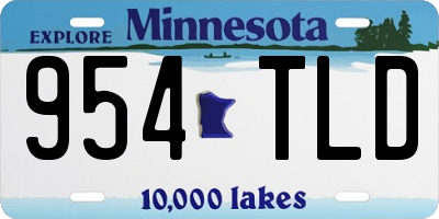 MN license plate 954TLD