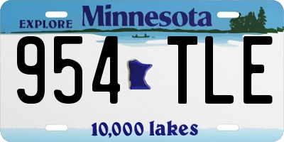 MN license plate 954TLE
