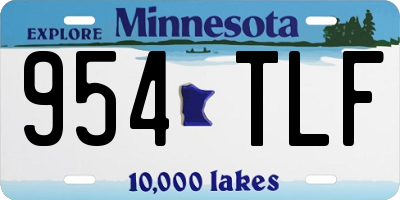 MN license plate 954TLF