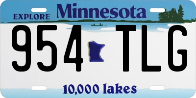 MN license plate 954TLG