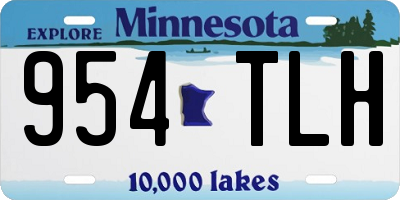 MN license plate 954TLH