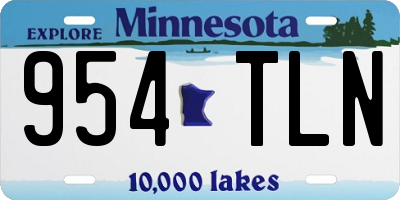 MN license plate 954TLN