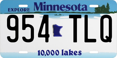 MN license plate 954TLQ