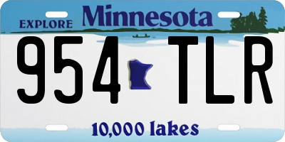 MN license plate 954TLR