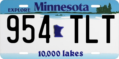MN license plate 954TLT
