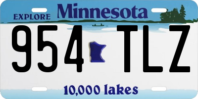 MN license plate 954TLZ