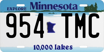 MN license plate 954TMC