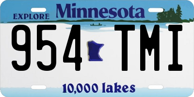 MN license plate 954TMI