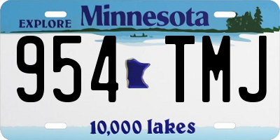MN license plate 954TMJ