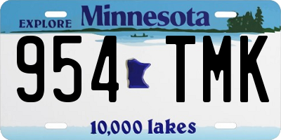 MN license plate 954TMK
