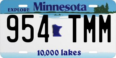 MN license plate 954TMM