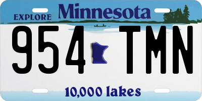 MN license plate 954TMN