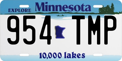 MN license plate 954TMP
