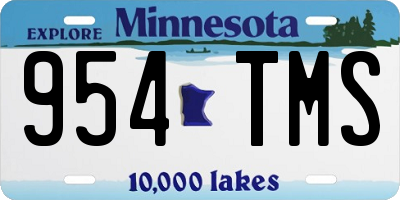 MN license plate 954TMS
